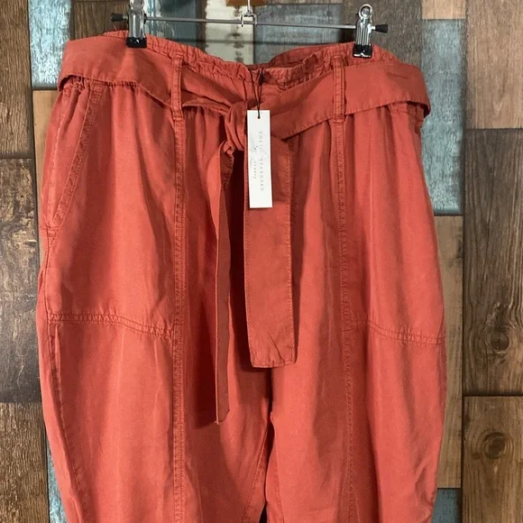 Social standard melody drapery tencel fabric belted pants - Picture 2 of 13